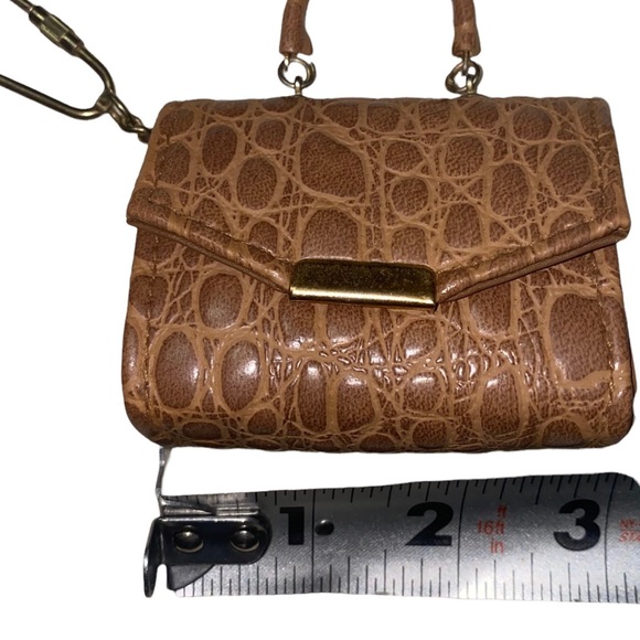 Vintage Roger Gimbel Accessories Pebbled Vegan Leather Mini Coin Purse Keychain - Picture 8 of 10